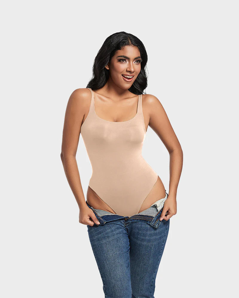 AirSculpt Ärmelloser Bodysuit mit Rundhalsausschnitt - bodysuit