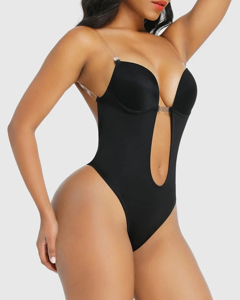 AirSculpt Trägerloser U Plunge Tanga-Bodysuit - bodysuit