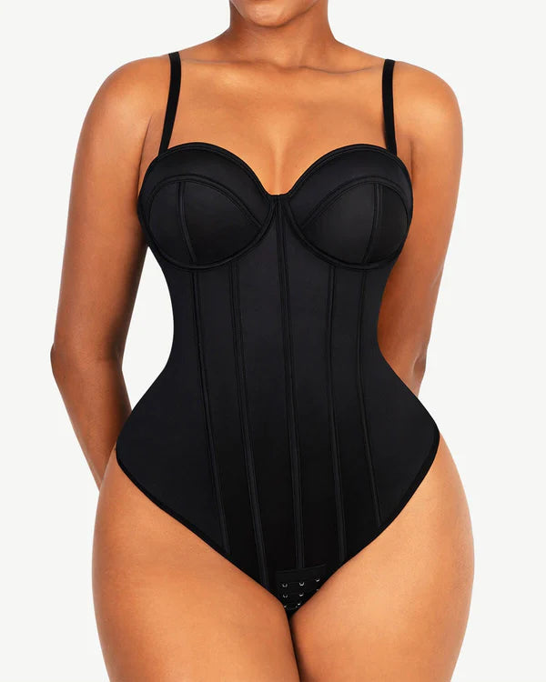 AirSculp Retro-Stil geschröpft BH-frei Tanga Bodysuit 2
