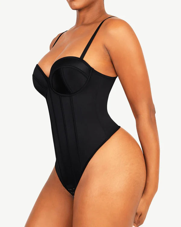 AirSculp Retro-Stil geschröpft BH-frei Tanga Bodysuit 2