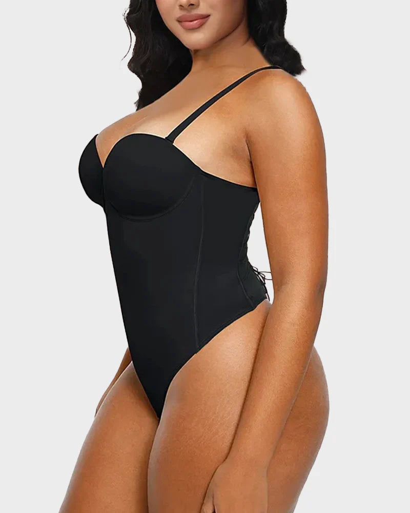 Nahtlos geschnürter Rücken Shapewear-Body - bodysuit