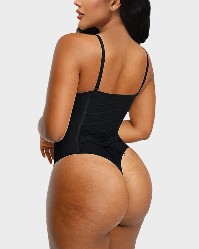 Nahtlos geschnürter Rücken Shapewear-Body - bodysuit