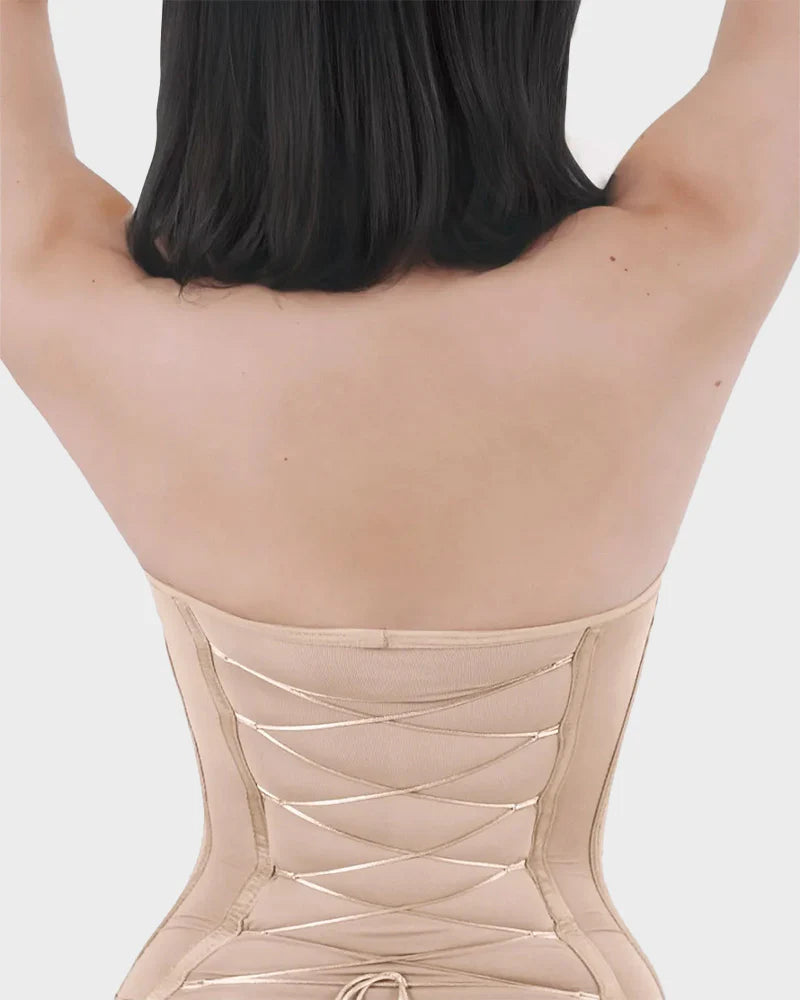 Nahtlos geschnürter Rücken Shapewear-Body - bodysuit