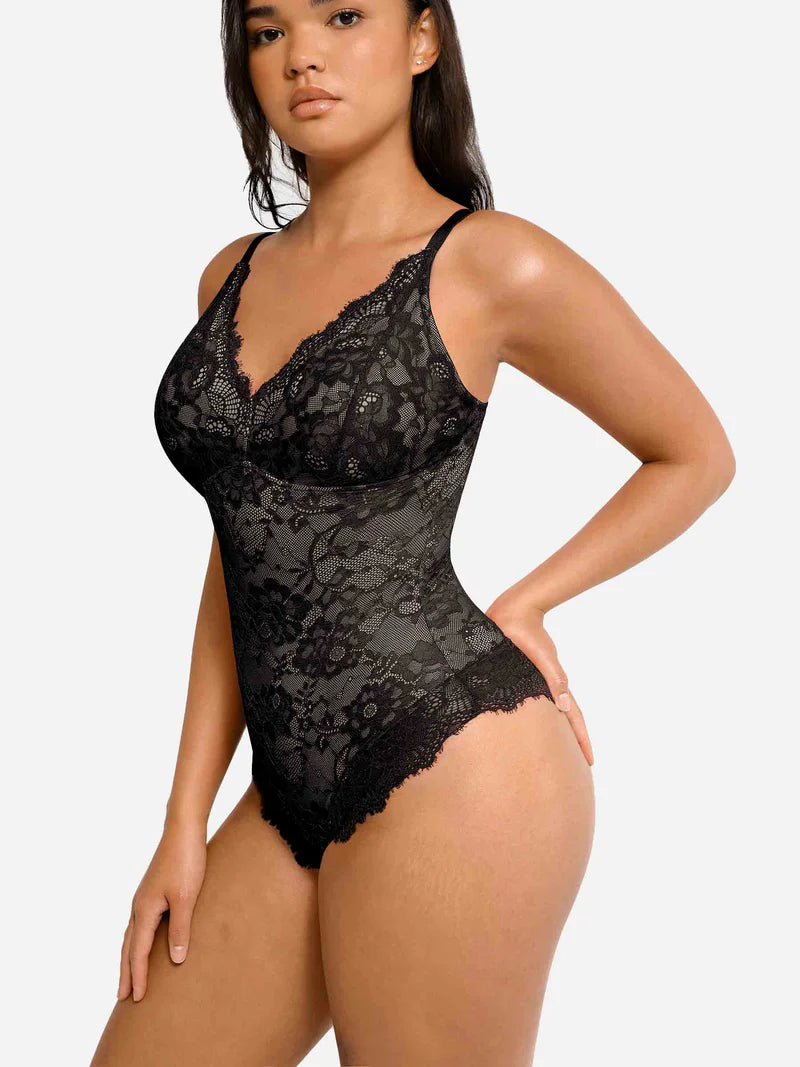 AirSculpt Spitze V-Ausschnitt Ganzkörper-Bodysuit 2