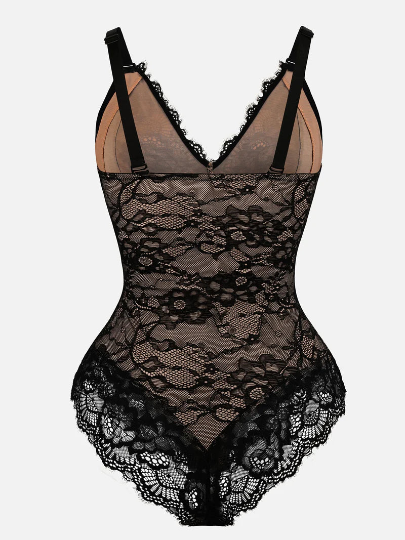 AirSculpt Spitze V-Ausschnitt Ganzkörper-Bodysuit 2