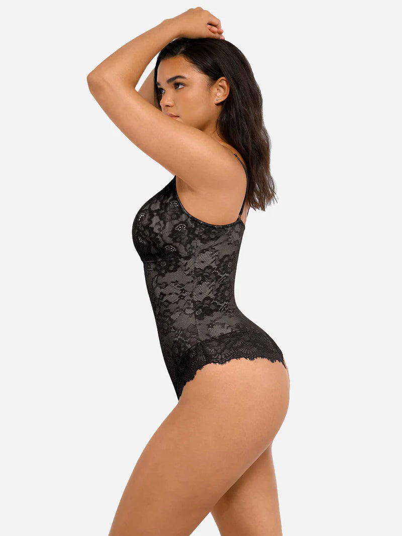 AirSculpt Spitze V-Ausschnitt Ganzkörper-Bodysuit 2