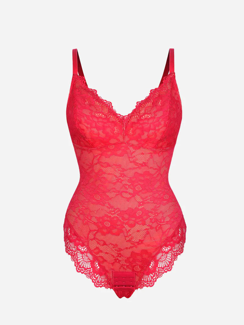AirSculpt Spitze V-Ausschnitt Ganzkörper-Bodysuit 2
