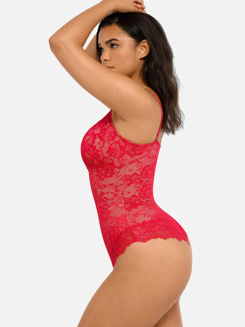 AirSculpt Spitze V-Ausschnitt Ganzkörper-Bodysuit 2