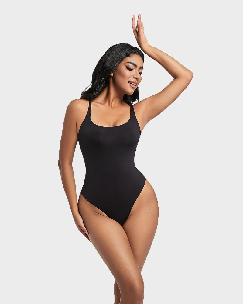 AirSculpt Ärmelloser Bodysuit mit Rundhalsausschnitt - bodysuit
