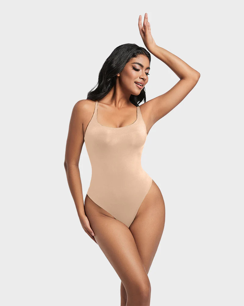 AirSculpt Ärmelloser Bodysuit mit Rundhalsausschnitt - bodysuit