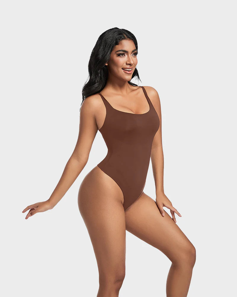 AirSculpt Ärmelloser Bodysuit mit Rundhalsausschnitt - bodysuit