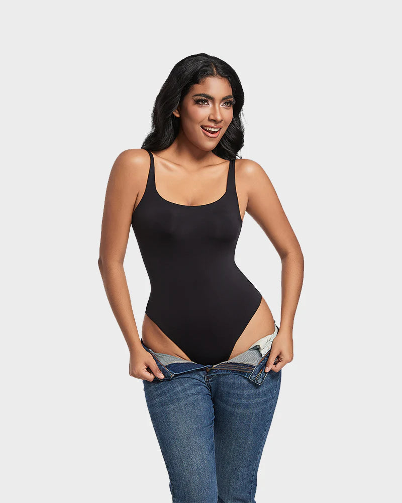 AirSculpt Ärmelloser Bodysuit mit Rundhalsausschnitt - bodysuit