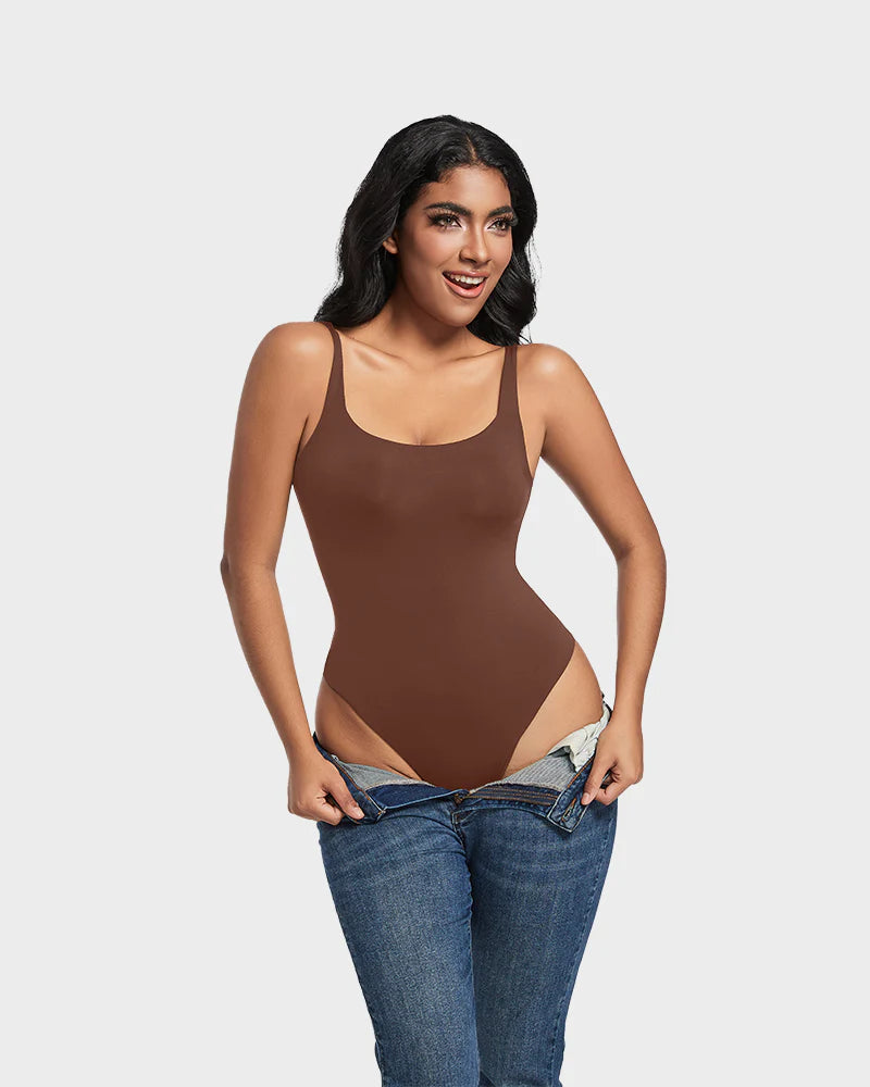 AirSculpt Ärmelloser Bodysuit mit Rundhalsausschnitt - bodysuit