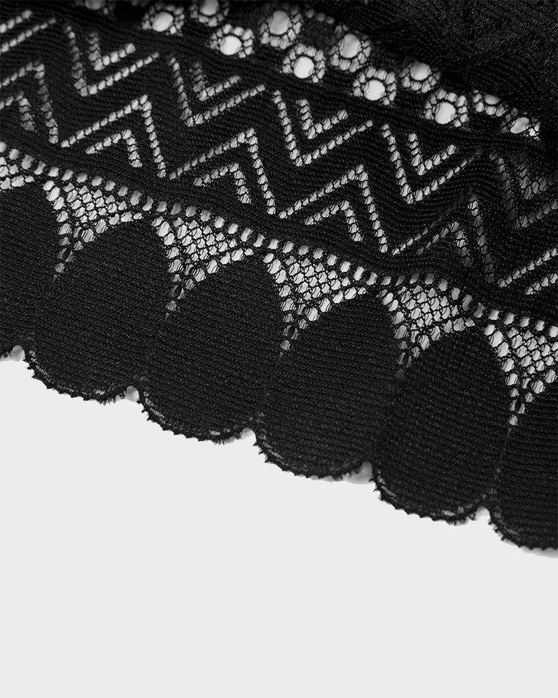 Bauchfreies Höschen mit hoher Taille aus Mesh