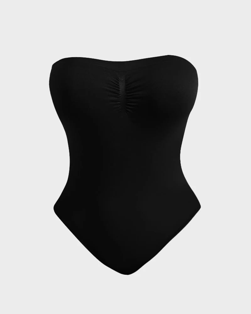 Trägerloser Bodysuit mit Bauchansatz - bodysuit