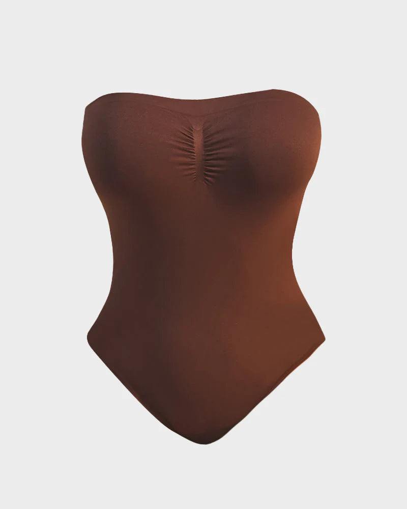 Trägerloser Bodysuit mit Bauchansatz - bodysuit