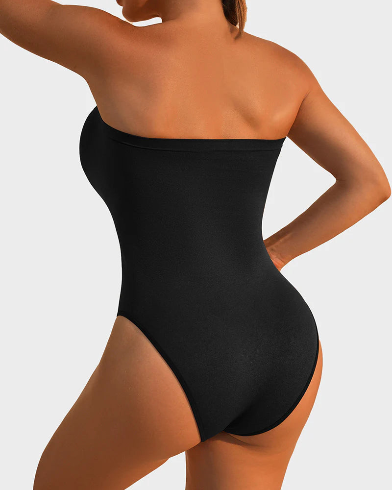 Trägerloser Bodysuit mit Bauchansatz - bodysuit
